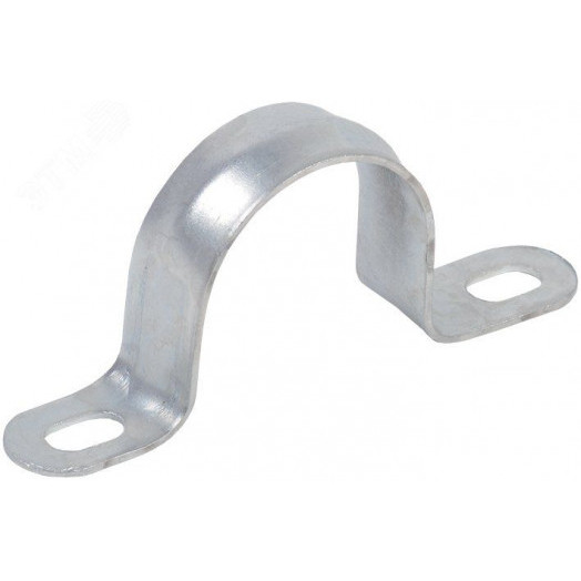 Скоба металлическая двухлапковая d25-26мм (10 шт/упак)