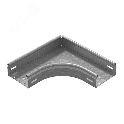 Угол плоский плавный универсальный 90 град. к лотку 400х100, толщина 1,0 мм, Сендзимир цинк