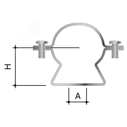 Хомут стальной 20-1/2 мм оцинкованная сталь