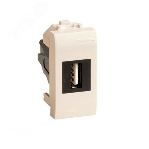 Розетка USB 2.0 Brava слоновая кость 1 модуль