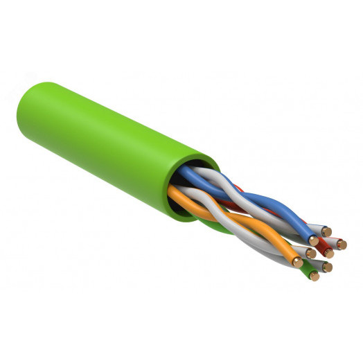 Витая пара U/UTP кат 5е 4 пары 24AWG solid LSZH нг(А)-LSLTx зеленый 305м