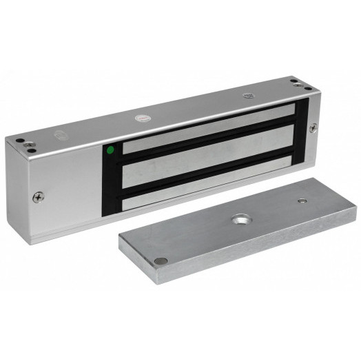 Замок электромагнитный,  внутреннее исполнение, СИД, датчик положения двери