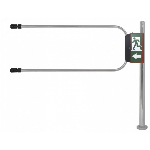 Калитка аварийного выхода с электромагнитом, хромированная.