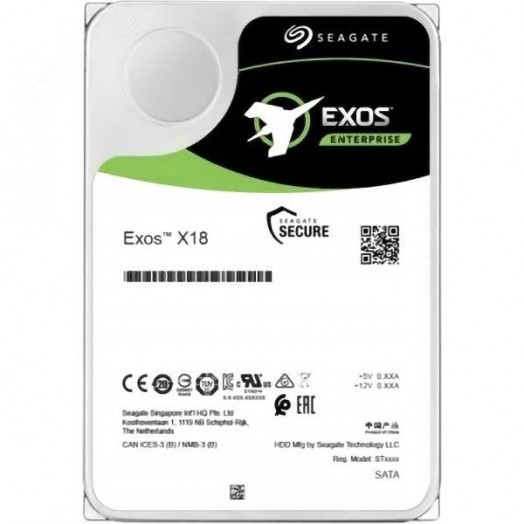 Жесткий диск 12TB Exos X18 3.5'', SATAIII, 7200 об/мин, 256 МБ