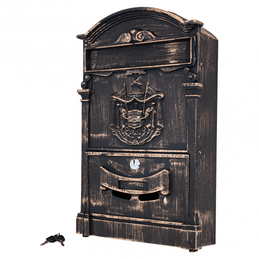 Ящик почтовый индивидуальный №4010В старая бронза