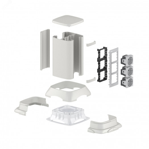 Миниколонна алюминиевая 250мм серый металлик