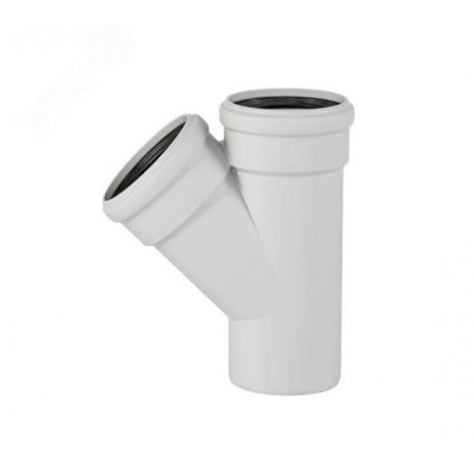 Тройник двухраструбный 45 град. 50 для бесшумной канализации