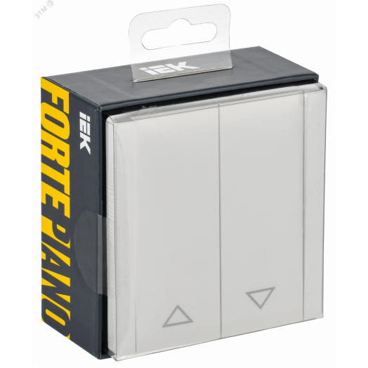 FORTE&PIANO Выключатель жалюзи 10А FP211 белый IEK