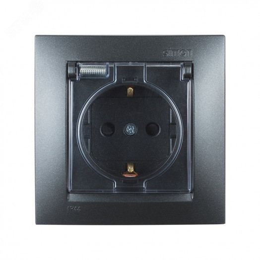 15 Роз с/з моноблок с крышкой IP44 графит