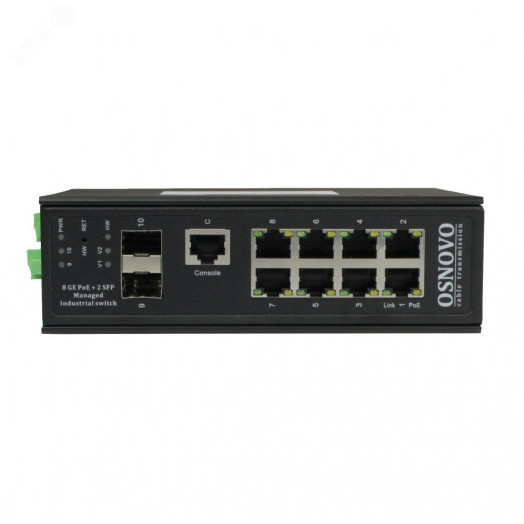 Коммутатор неуправляемый 4 порта RJ45/SFP 10 100 1000 Мб/с  PoE 300Вт