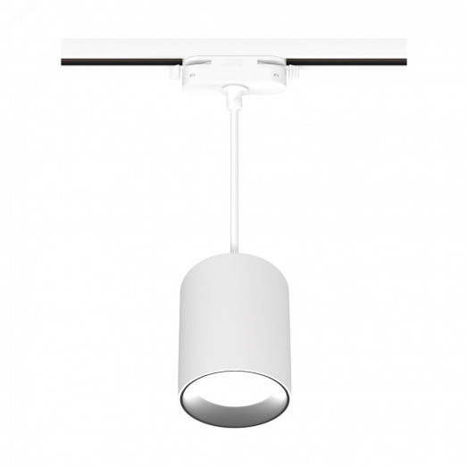 Светильник трековый, подвесной, светодиодный, ARTLINE, цилиндр, 80х80х100mm, 12Вт, 960Лм, 4000К, 230В, алюминий, 4,2м, белый, 59702 9, Ritter