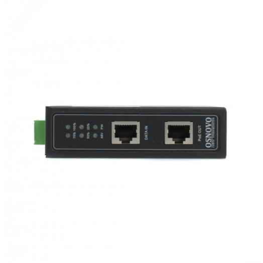 Инжектор PoE 2хRJ45 10/100/1000 Мб/с, 802.3af/at/bt, до 90 Вт DC 52В