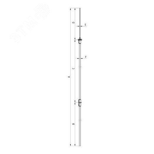 Мачта молниеприемная 8м