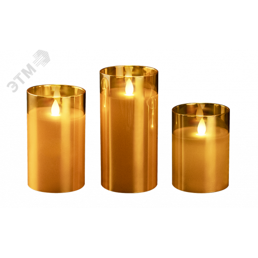 Свечи CL7-SET3-gd (компл. 3-х свечей, золот.)