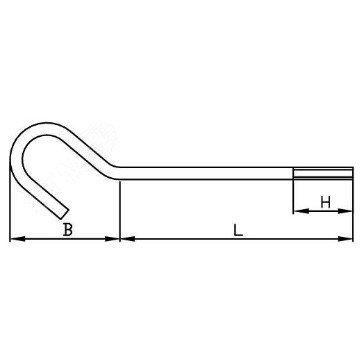 Крюк изолированный для коробки потолочной 105мм