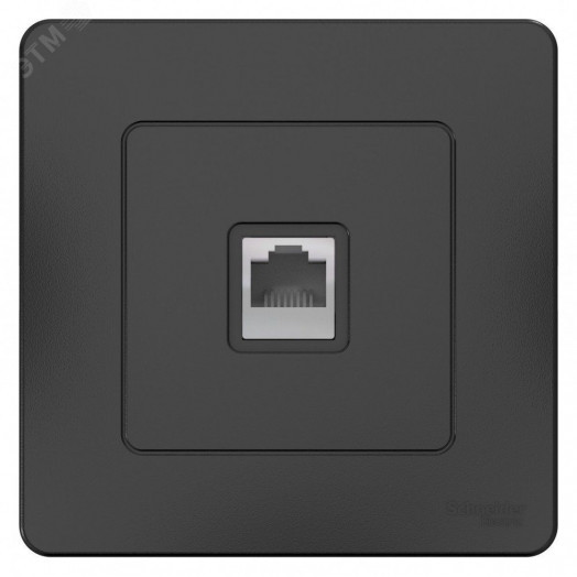BLANCA скрытой установки розетка компьютерная RJ45, антрацит