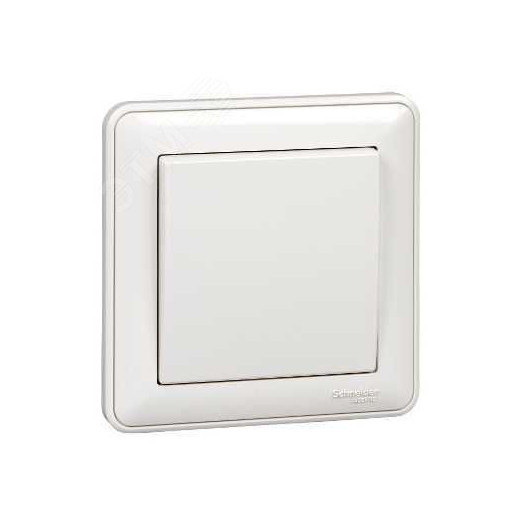 W59 Переключатель одноклавишный, 10АХ, в сборе, белый