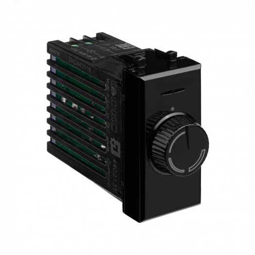 Avanti Диммер поворотный ''Черный квадрат'', 16A, 1 модульный