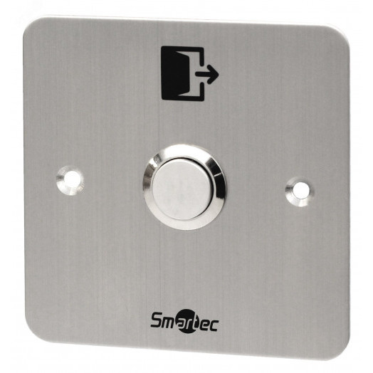 Кнопка металлическая, врезная, НР контакты, размер: 86х86 мм