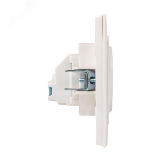 Стокгольм Розетка 1-местная с/з 16А белая с защ. штор.