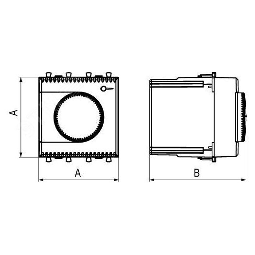 Avanti Термостат ''Черный квадрат'' для теплых полов, 2 модульный