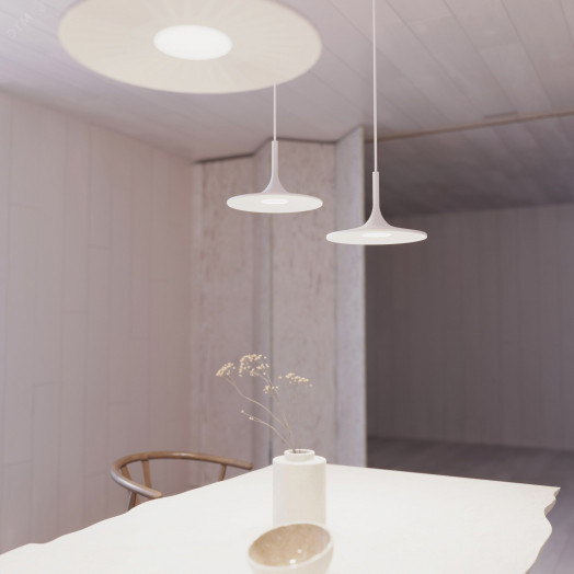 Светильник SP-FIORE-R250-8W Warm3000 (WH, 120 deg, 230V) (IP20 металл, 3 года)