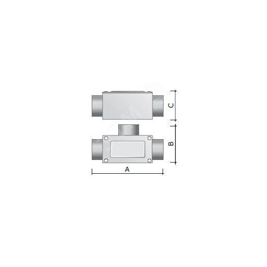 Коробка ответвительная алюминиевая 3 ввода М16х1.5 IP55 118х67х42мм