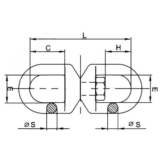 Вертлюг петля-петля D6