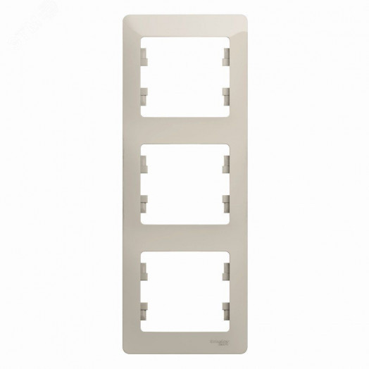 GLOSSA рамка 3-постовая вертикальная молочный