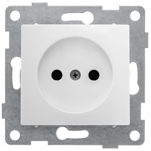 GUSI Bravo механизм розетки 1-ой б/з с з/ш,  скрытая  установка, 16А, 250В. Цвет белый.