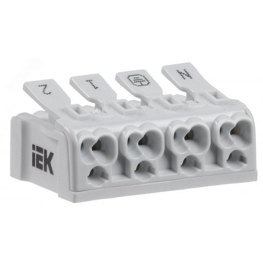 Клемма пружинная соединительная КСП4-2L+N+PE