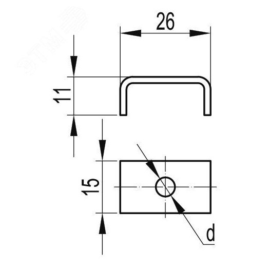 Клипса под профиль C P-U M6