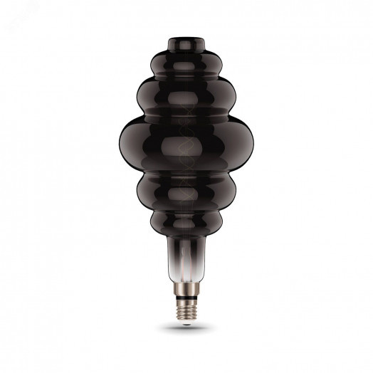 Лампа светодиодная филаментная LED 8 Вт 380 лм 2700К Honeycomb теплый E27 AC 220В серая колба Black Filament Gauss