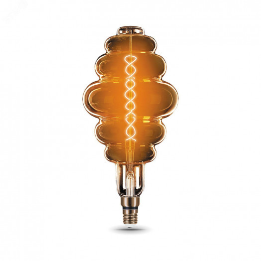 Лампа светодиодная филаментная LED 8 Вт 380 лм 2700К Honeycomb теплый E27 AC 220В серая колба Black Filament Gauss