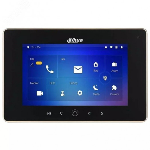 Видеодомофон IP сенсорный 7' цветной экран с разрешением 1024х600 черный