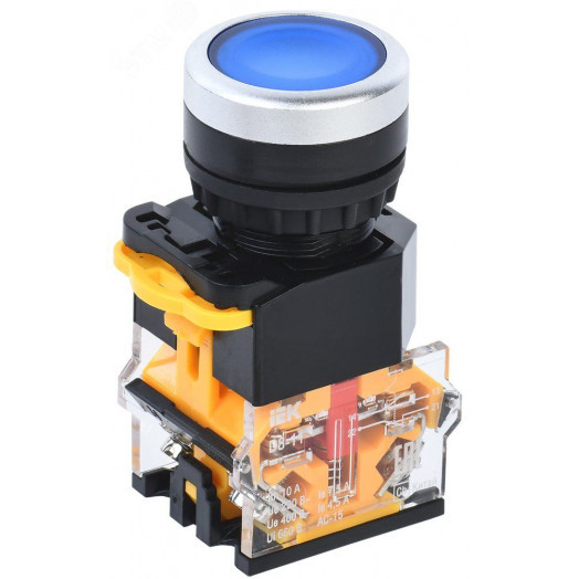 Кнопка D8-11 d=22мм 1з+1р синяя