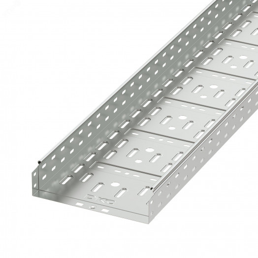 Лоток перфорированный 300х100 L=2000мм цинк-ламельный