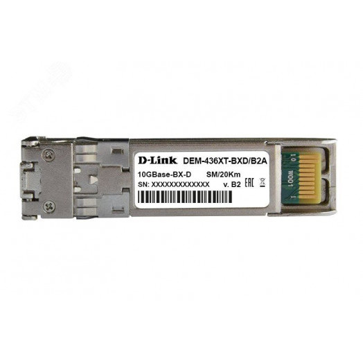 Модуль SFP 1хLC, 10 Гб/с, WDM Tx:1310/Rx:1270, до 20/40 км