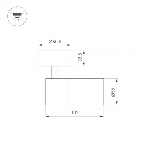 Светильник SP-ARTEMIS-SURFACE-FLAP-R55-12W Day4000 (BK, 8-80 deg, 230V) (Arlight, IP20 Металл, 5 лет)