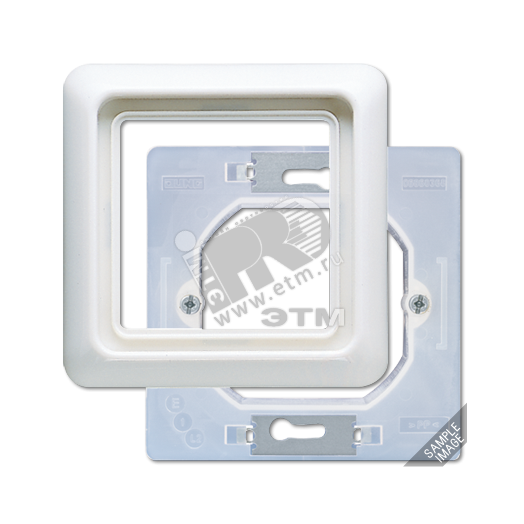 Рамка 90х90мм с уплотнительной мембраной для изделий серии WU 600 слоновая кость