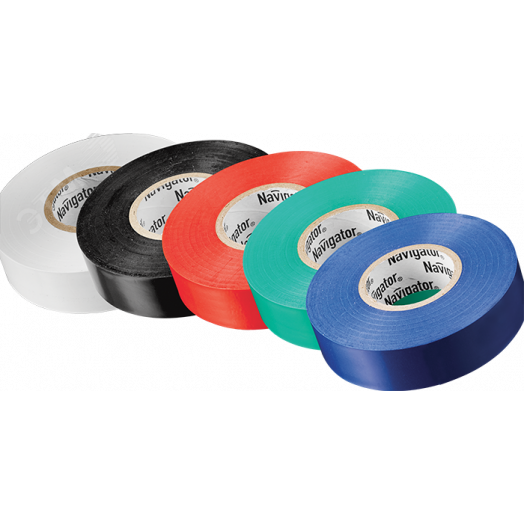 Изолента ПВХ набор 5 цветов 15мм 10м Navigator