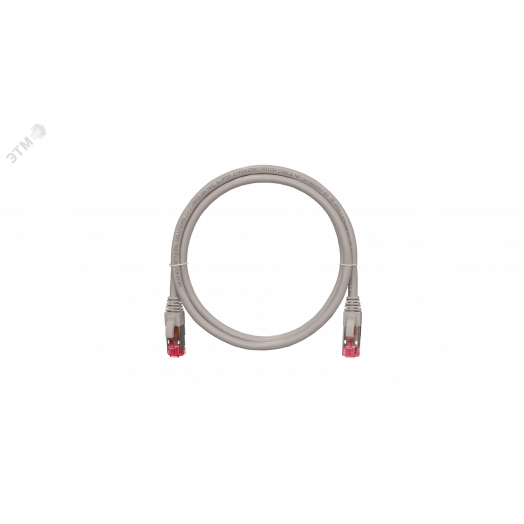 Патч-корд S/FTP 4 пары Cat 6a 2хRJ45/8P8C T568B 7х0165мм LSZH серый 0.15м