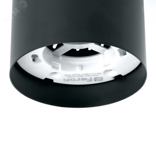 Светильник ДПО-12w GX53 без лампы со светодиодной подсветкой 4000К черный