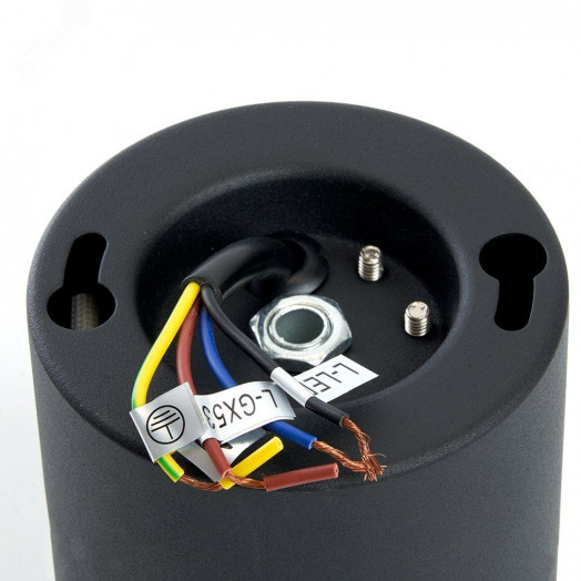 Светильник ДПО-12w GX53 без лампы со светодиодной подсветкой 4000К черный