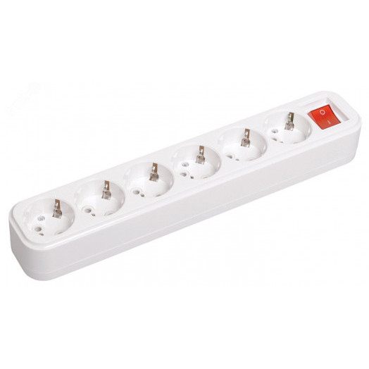 Розетка переносная разборная выключатель К06В 6 мест CLASSIC