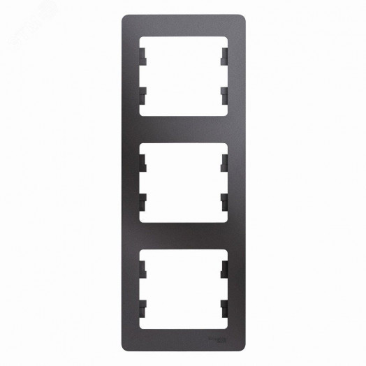 GLOSSA рамка 3-постовая вертикальная графит