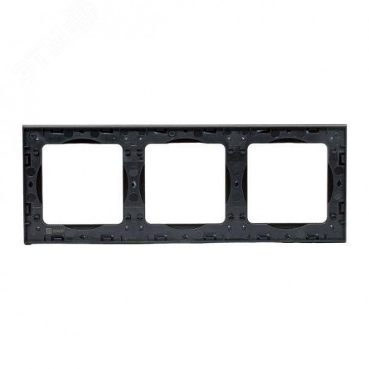 Стокгольм Рамка 3-местная металлическая черная