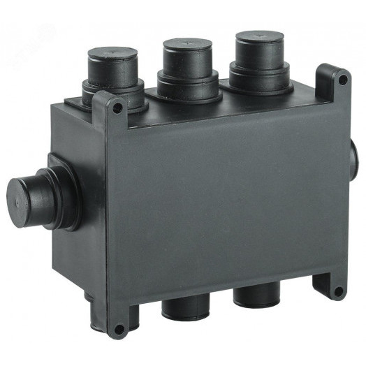 Коробка распаячная 118х76х60мм для монолит. стр. черная