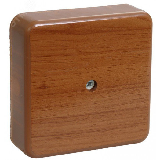 Коробка распаячная КМ для открытой проводки 100х100х29мм дуб