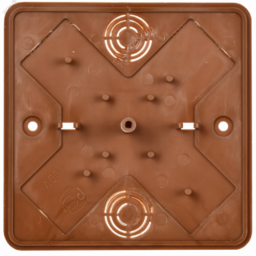 Коробка распаячная КМ для открытой проводки 100х100х29мм дуб